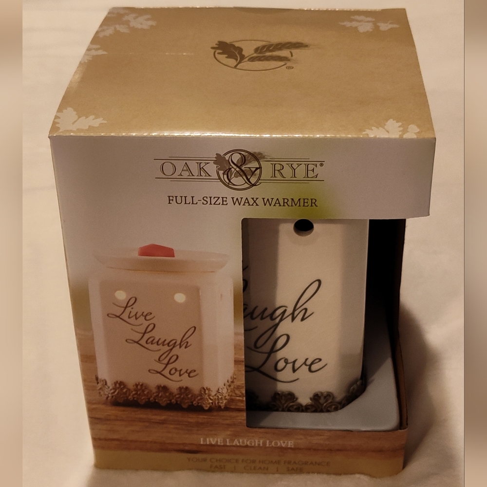 NWT! Oak & Rye "Live, Laugh, & Love" Wax Warmer